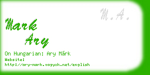 mark ary business card