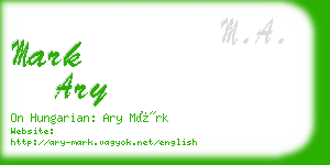 mark ary business card